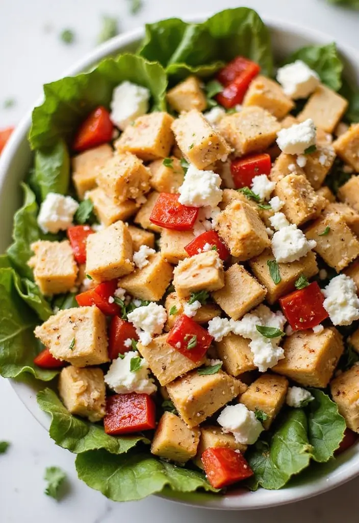 29 Santa Fe Chicken Salad Recipes That Are Spicy & Refreshing 20 29 Santa Fe Chicken Salad Recipes That Are Spicy & Refreshing - 19. Roasted Red Pepper Santa Fe Chicken Salad