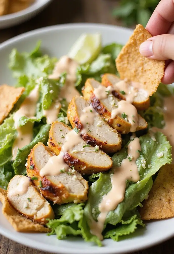 29 Santa Fe Chicken Salad Recipes That Are Spicy & Refreshing 10 29 Santa Fe Chicken Salad Recipes That Are Spicy & Refreshing - 9. Southwest Caesar Chicken Salad