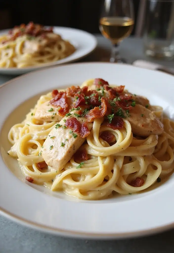 29 Slow Cooker Olive Garden Chicken Pasta Recipes That Feel Indulgent - 14. Olive Garden Chicken Bacon Alfredo