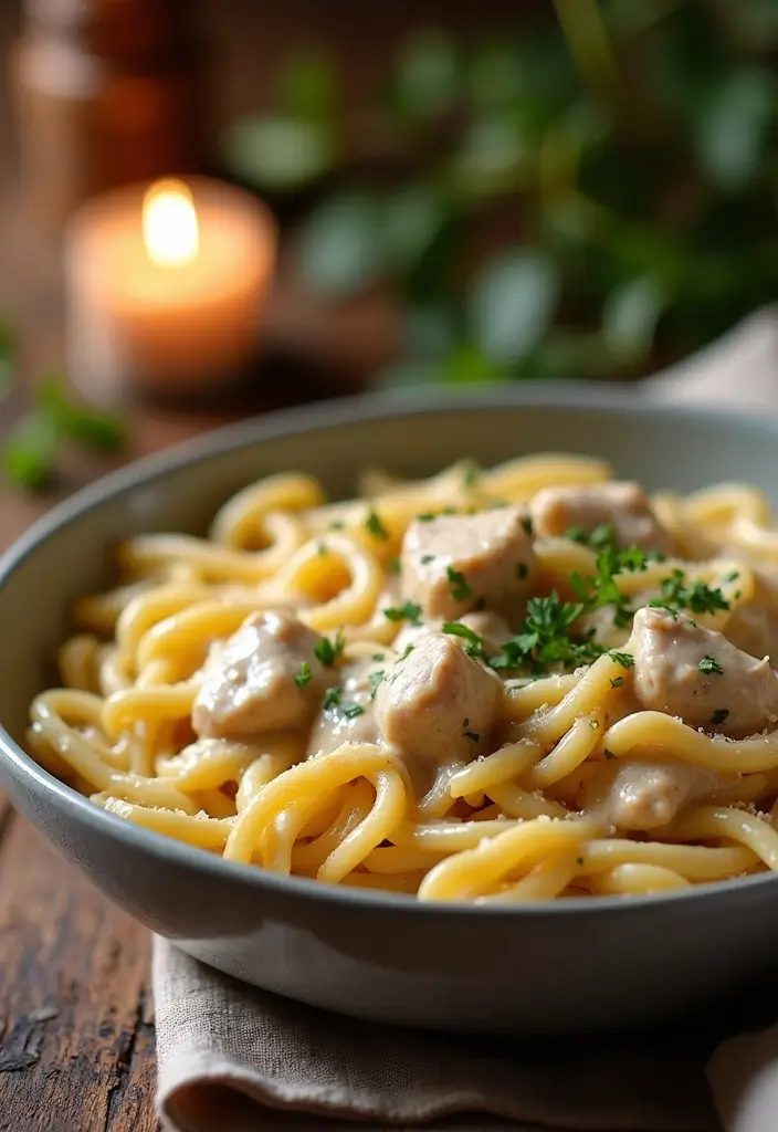 29 Slow Cooker Olive Garden Chicken Pasta Recipes That Feel Indulgent - 28. Olive Garden Chicken Stroganoff Pasta