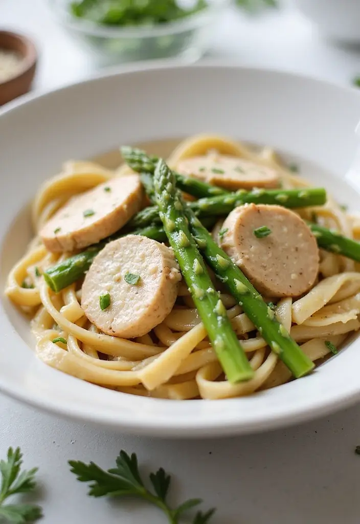 29 Slow Cooker Olive Garden Chicken Pasta Recipes That Feel Indulgent - 29. Olive Garden Chicken Asparagus Pasta