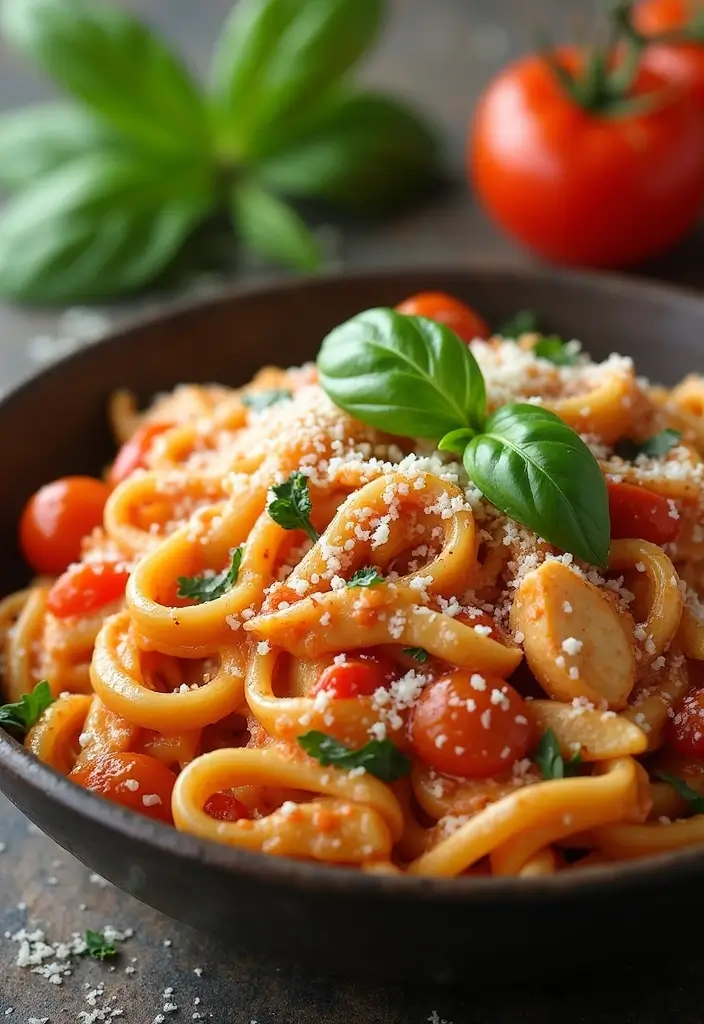 29 Slow Cooker Olive Garden Chicken Pasta Recipes That Feel Indulgent - 8. Creamy Tomato Basil Chicken Pasta