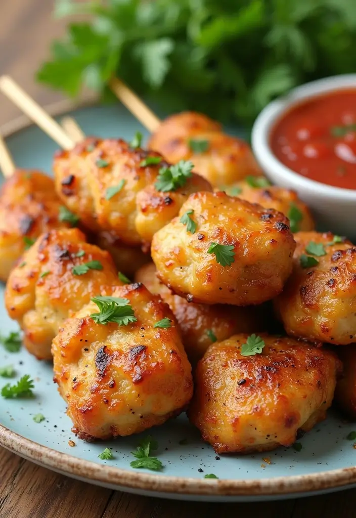30 Bang Bang Chicken Skewers You’ll Grill All Summer - 10. Garlic Parmesan Bang Bang Chicken Skewers