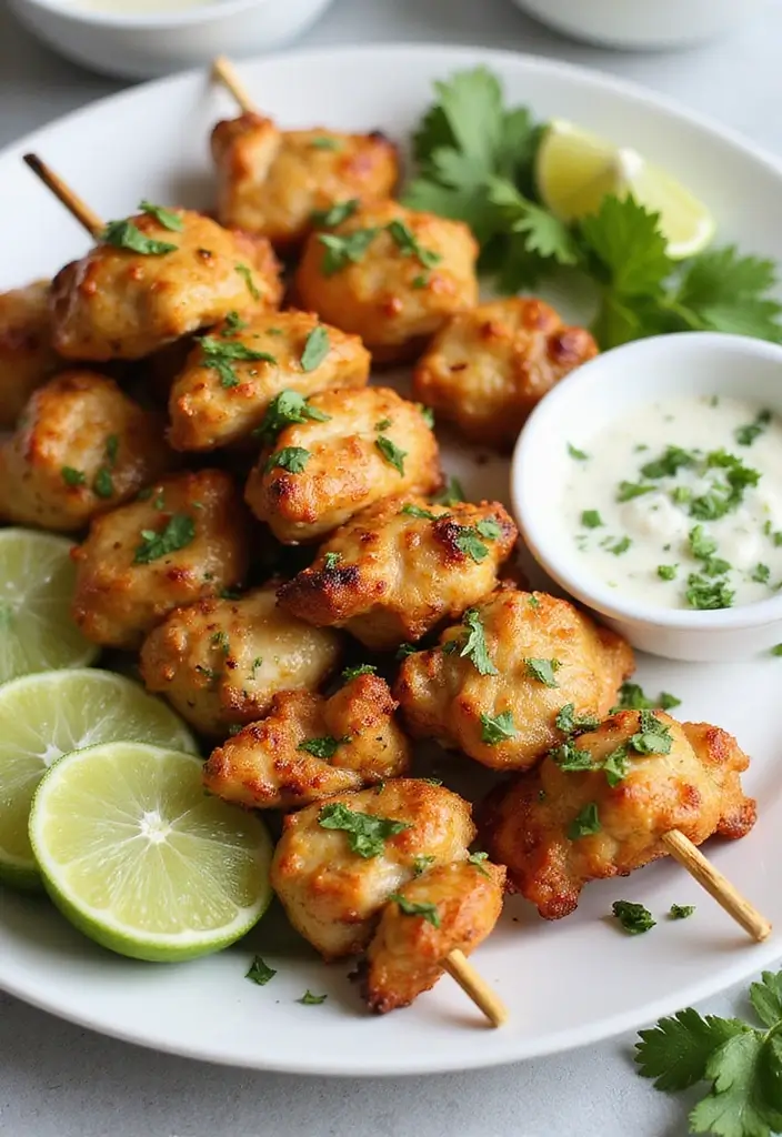 30 Bang Bang Chicken Skewers You’ll Grill All Summer - 16. Cilantro Lime Bang Bang Chicken Skewers