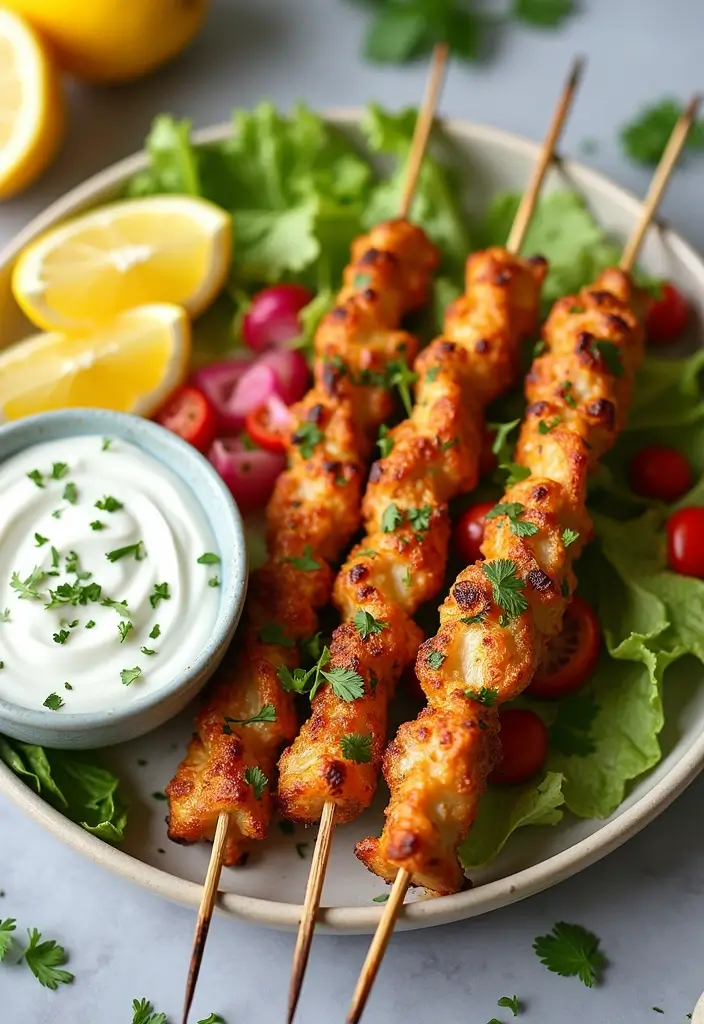 30 Bang Bang Chicken Skewers You’ll Grill All Summer - 2. Lemon Garlic Bang Bang Chicken Skewers