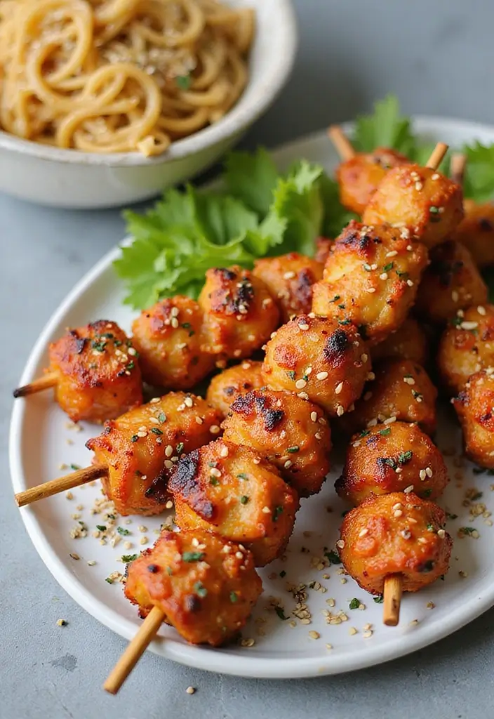30 Bang Bang Chicken Skewers You’ll Grill All Summer - 20. Asian Sesame Bang Bang Chicken Skewers
