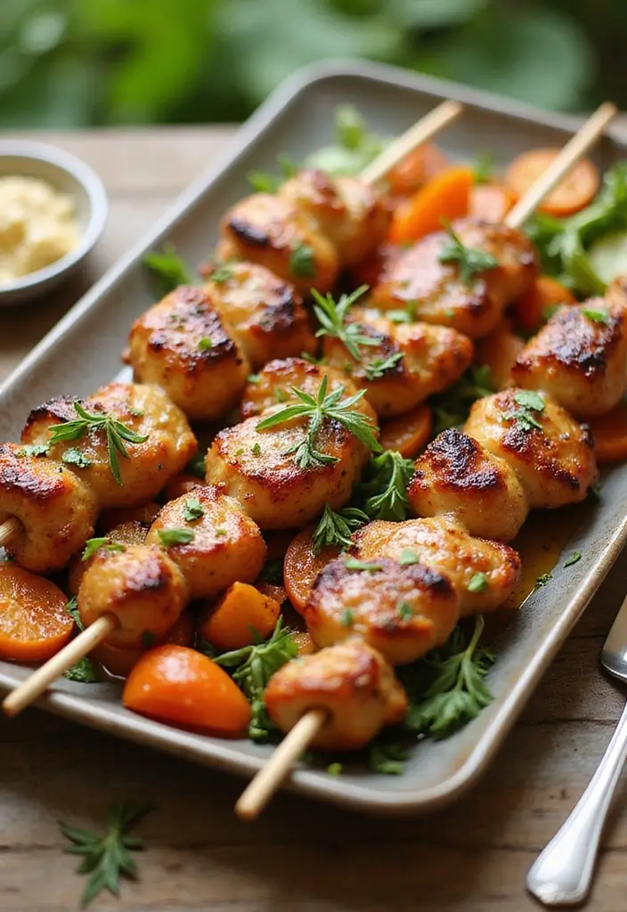 30 Bang Bang Chicken Skewers You’ll Grill All Summer - 24. Rosemary Garlic Bang Bang Chicken Skewers