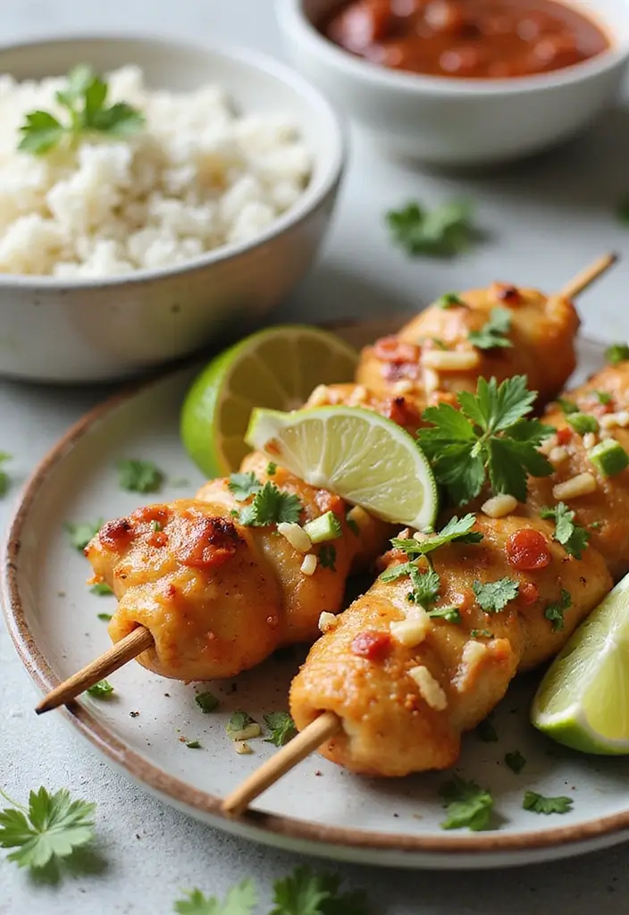 30 Bang Bang Chicken Skewers You’ll Grill All Summer - 29. Coconut Lime Bang Bang Chicken Skewers