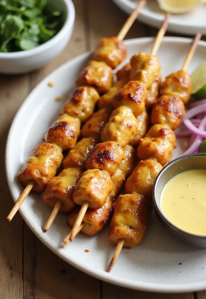 30 Bang Bang Chicken Skewers You’ll Grill All Summer - 3. Honey Mustard Bang Bang Chicken Skewers