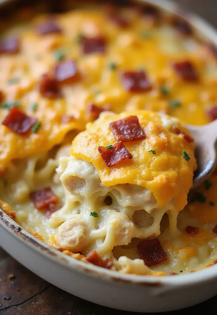 30 Chicken Bacon Potato Casserole Recipes That Feel Like Heaven - 26. Chicken Bacon Potato Casserole with Mixed Cheese