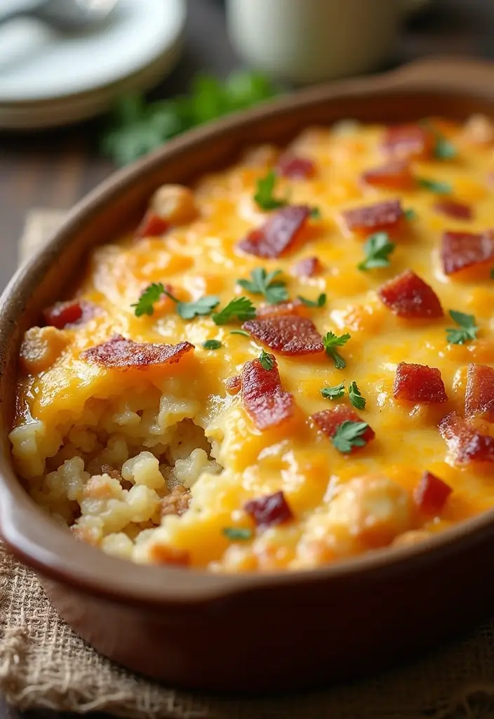 30 Chicken Bacon Potato Casserole Recipes That Feel Like Heaven - 27. Chicken Bacon Potato Breakfast Casserole