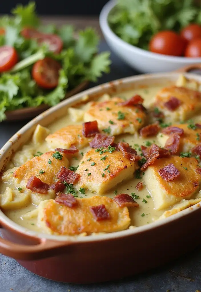 30 Chicken Bacon Potato Casserole Recipes That Feel Like Heaven - 3. Creamy Chicken Bacon Potato Bake