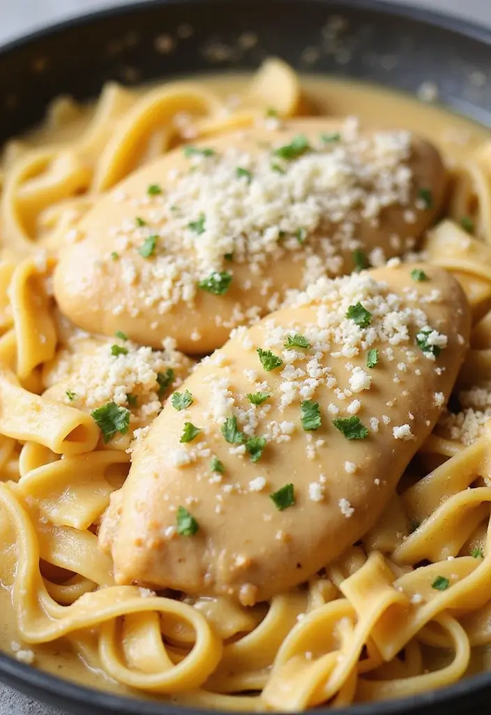 30 Creamy Italian Chicken Pasta Recipes That Feel Like a Tuscan Dinner - 11. Creamy Garlic Parmesan Chicken Pasta