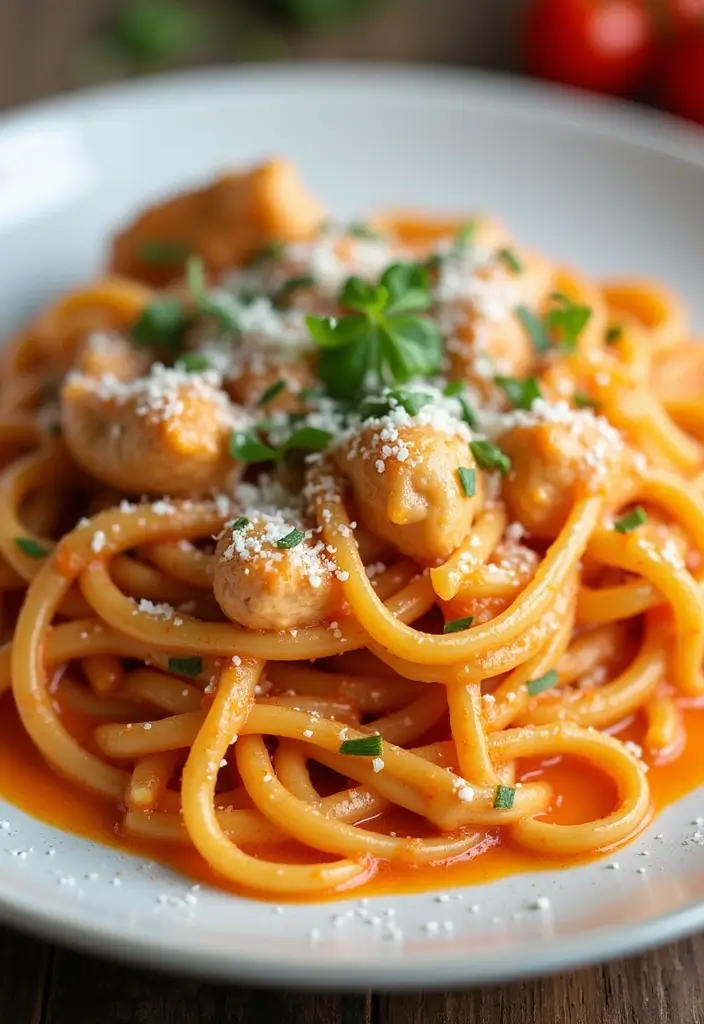 30 Creamy Italian Chicken Pasta Recipes That Feel Like a Tuscan Dinner - 14. Creamy Chicken Vodka Pasta