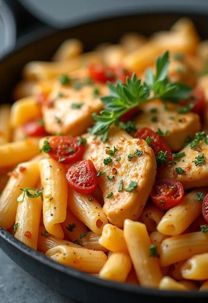 30 Creamy Italian Chicken Pasta Recipes That Feel Like a Tuscan Dinner - 20. Creamy Chicken and Sun-Dried Tomato Pasta