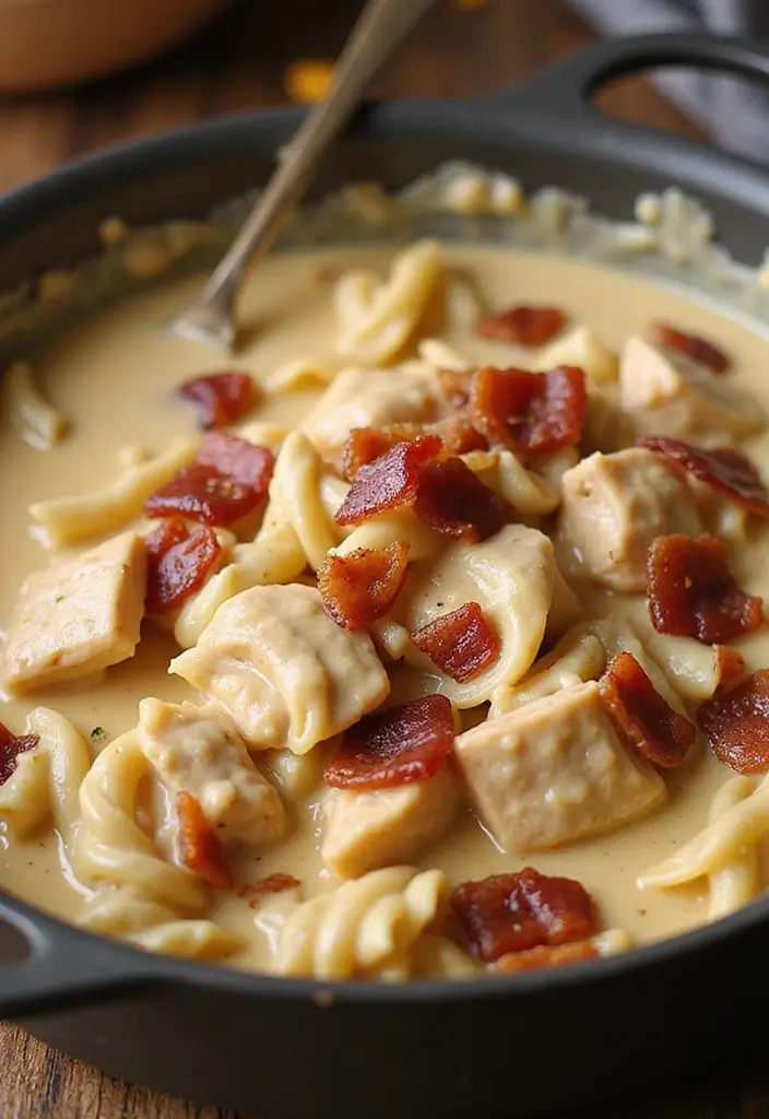 30 Creamy Italian Chicken Pasta Recipes That Feel Like a Tuscan Dinner - 22. Creamy Chicken and Bacon Pasta