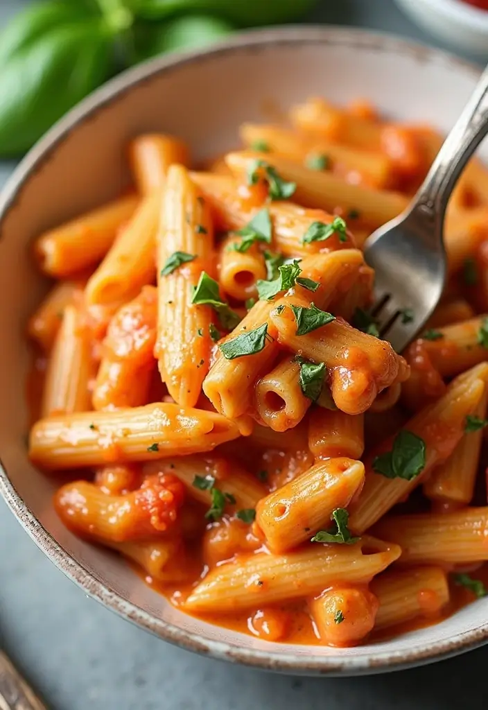 30 Creamy Italian Chicken Pasta Recipes That Feel Like a Tuscan Dinner - 7. Creamy Tomato Basil Chicken Pasta