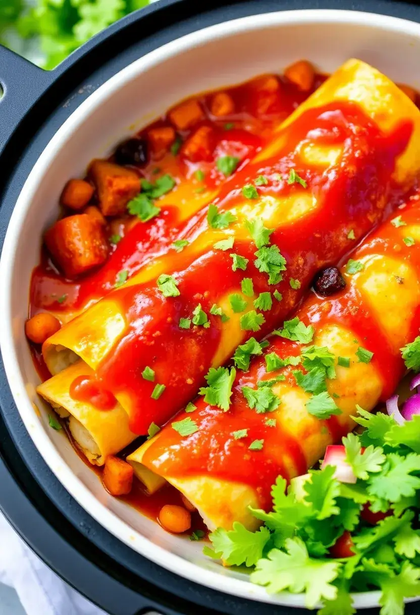 30 Instant Pot Chicken Enchiladas Recipes That Are Fast & Flavorful 29 30 Instant Pot Chicken Enchiladas Recipes That Are Fast & Flavorful - 28. Instant Pot Chicken Enchiladas with Roasted Veggies