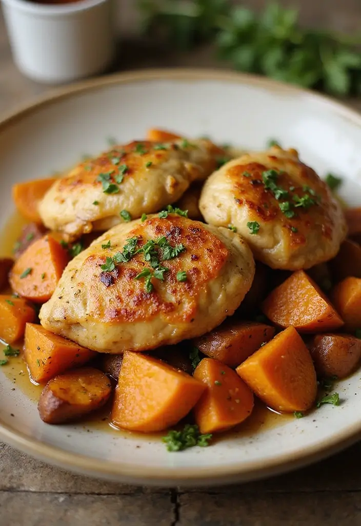 30 Orange Chicken Recipe Easy Versions That Are Crispy & Tangy - 23. Orange Chicken and Sweet Potato