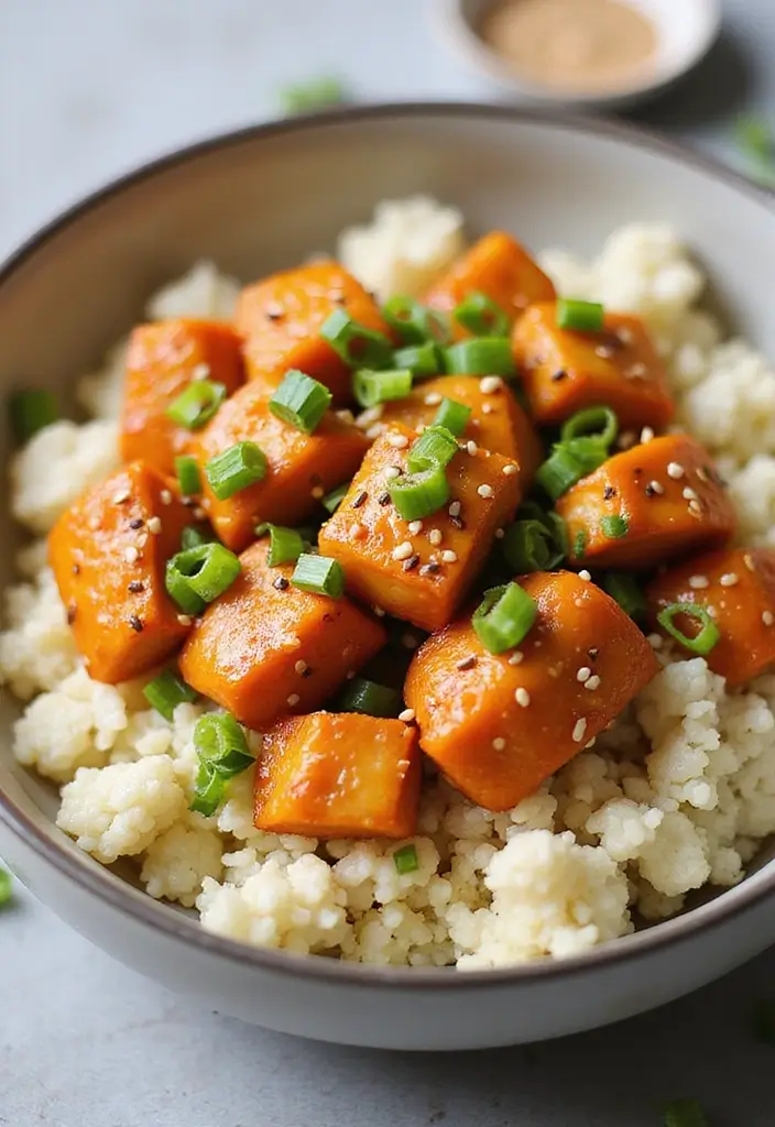 30 Orange Chicken Recipe Easy Versions That Are Crispy & Tangy - 9. Orange Chicken with Cauliflower Rice