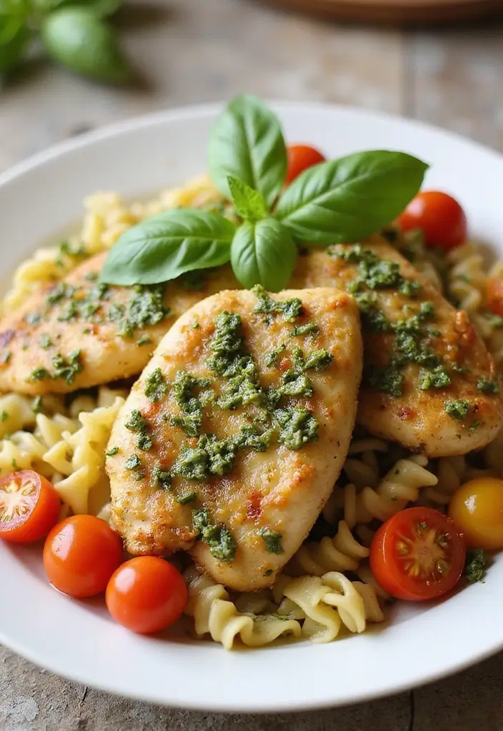 30 Oven Baked Chicken Tenderloins Recipes That Are Crunchy & Easy - 16. Pesto Chicken Tenderloins