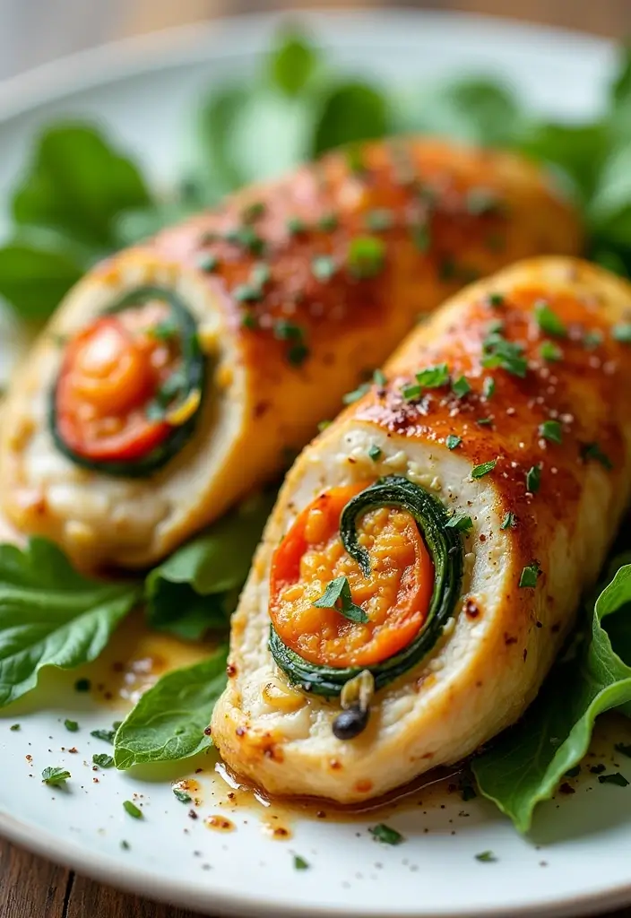 30 Oven Baked Chicken Tenderloins Recipes That Are Crunchy & Easy - 25. Vegetable-Stuffed Chicken Tenderloins