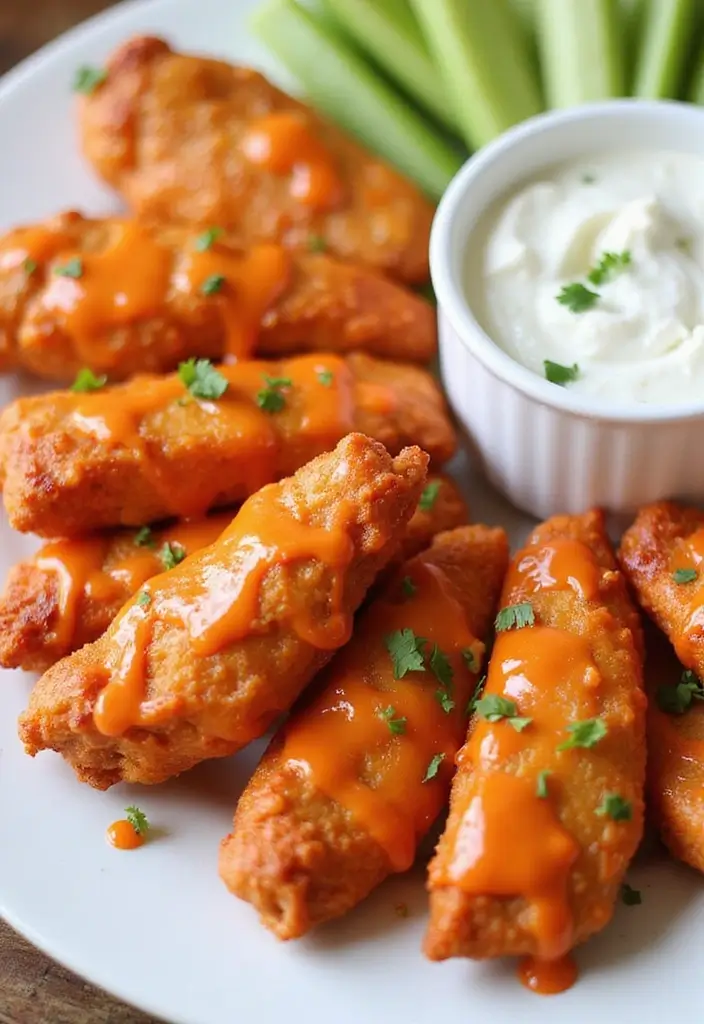 30 Oven Baked Chicken Tenderloins Recipes That Are Crunchy & Easy - 8. Buffalo Chicken Tenderloins