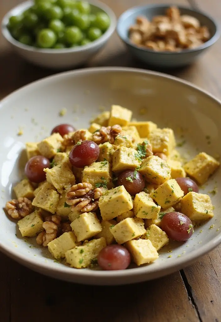 30 Sassy Scotty Chicken Salad Recipe Copycats That Are Sweet & Crunchy - 11. Curried Chicken Salad with Grapes