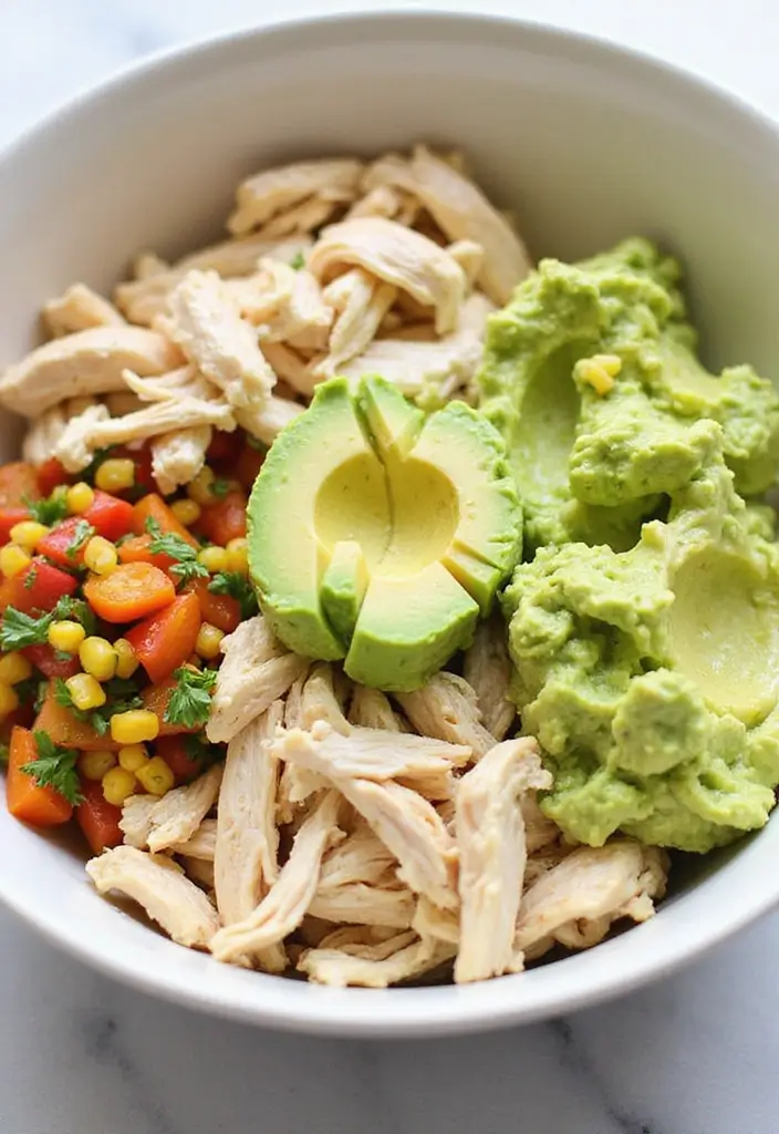 30 Sassy Scotty Chicken Salad Recipe Copycats That Are Sweet & Crunchy - 17. Creamy Avocado Chicken Salad