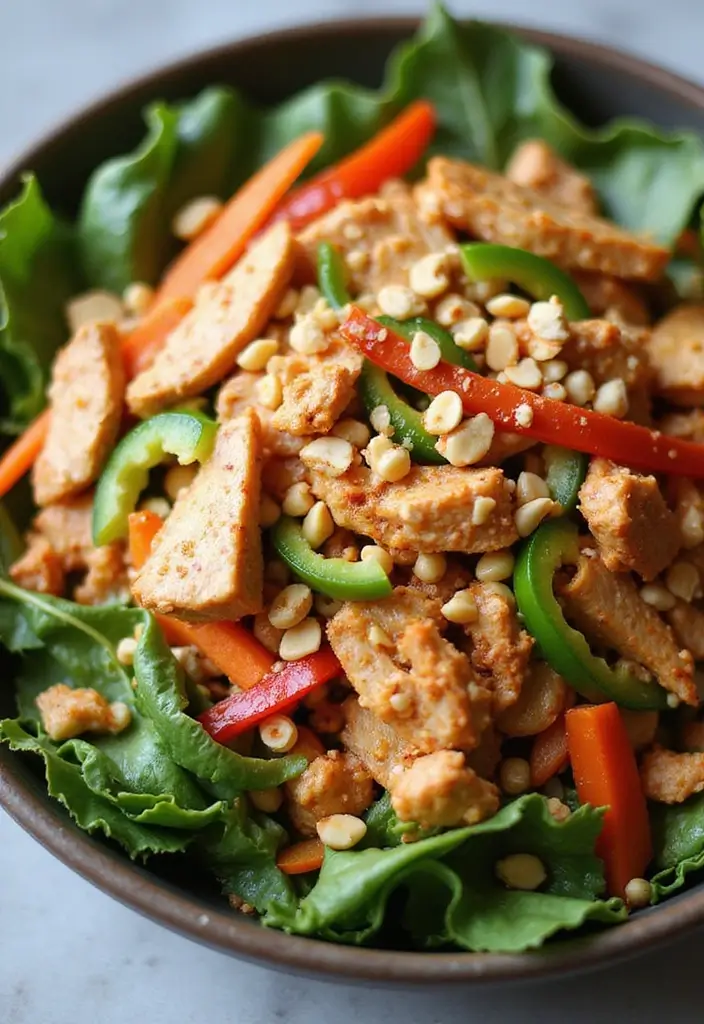 30 Sassy Scotty Chicken Salad Recipe Copycats That Are Sweet & Crunchy - 5. Spicy Thai Chicken Salad