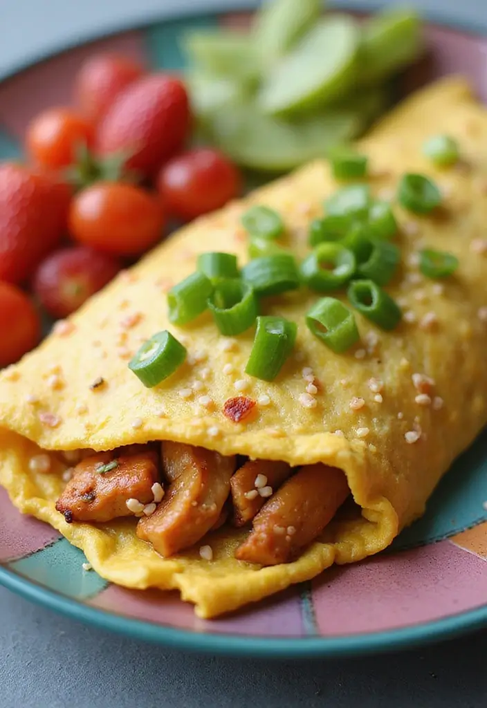 30 Sesame Chicken Recipe Easy Versions That Are Crispy & Quick - 20. Sesame Chicken Omelet