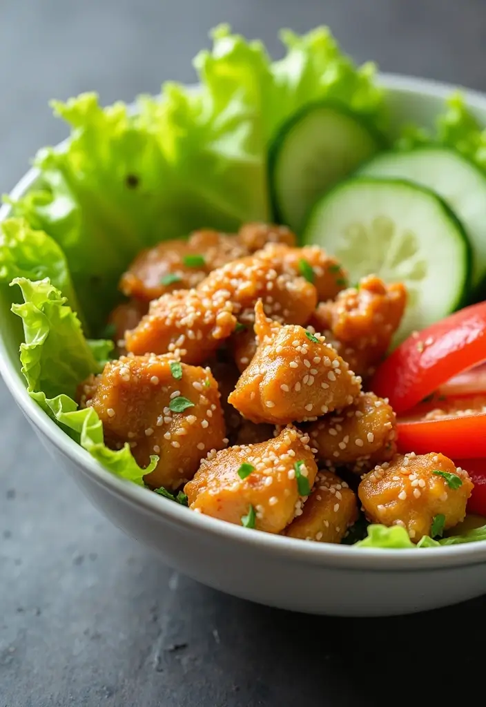 30 Sesame Chicken Recipe Easy Versions That Are Crispy & Quick - 25. Sesame Chicken Wrap Bowls