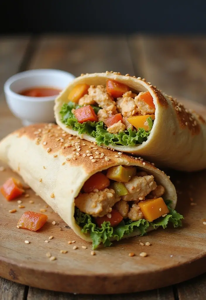 30 Sesame Chicken Recipe Easy Versions That Are Crispy & Quick - 4. Crunchy Sesame Chicken Wraps