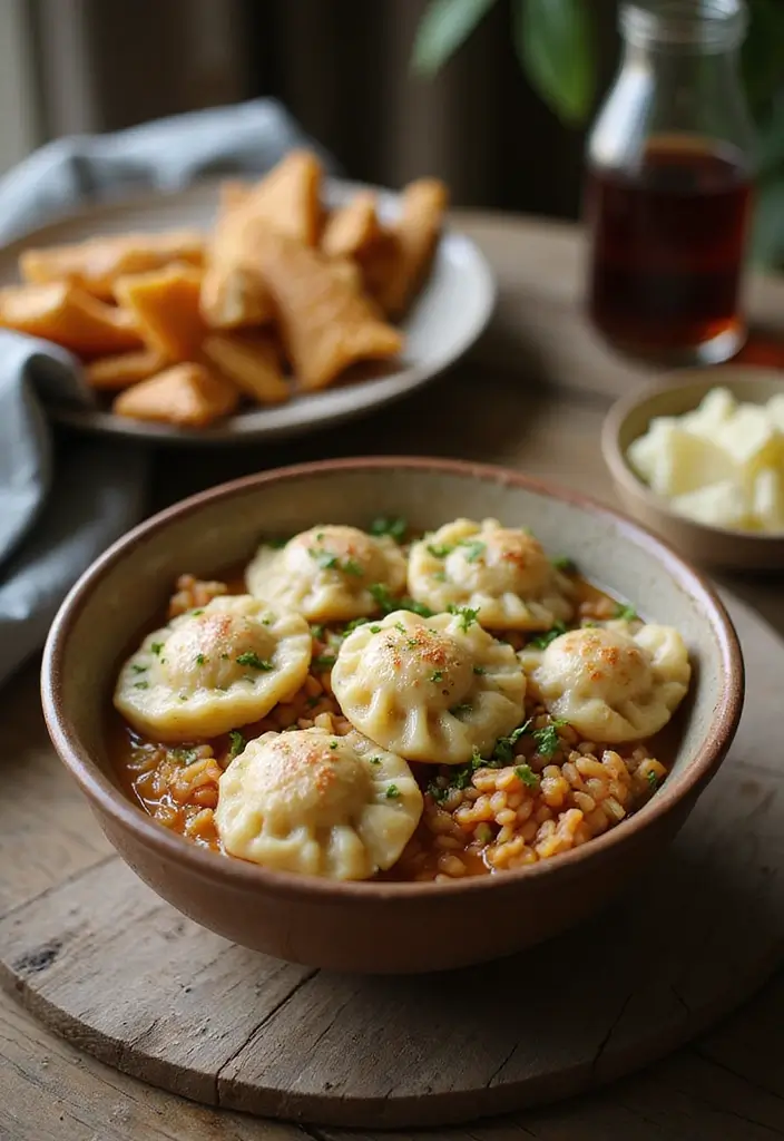 30 Vegan Chicken and Dumplings Recipes That Are Cozy & Dairy-Free - 16. Vegan Chicken and Dumplings with Wild Rice