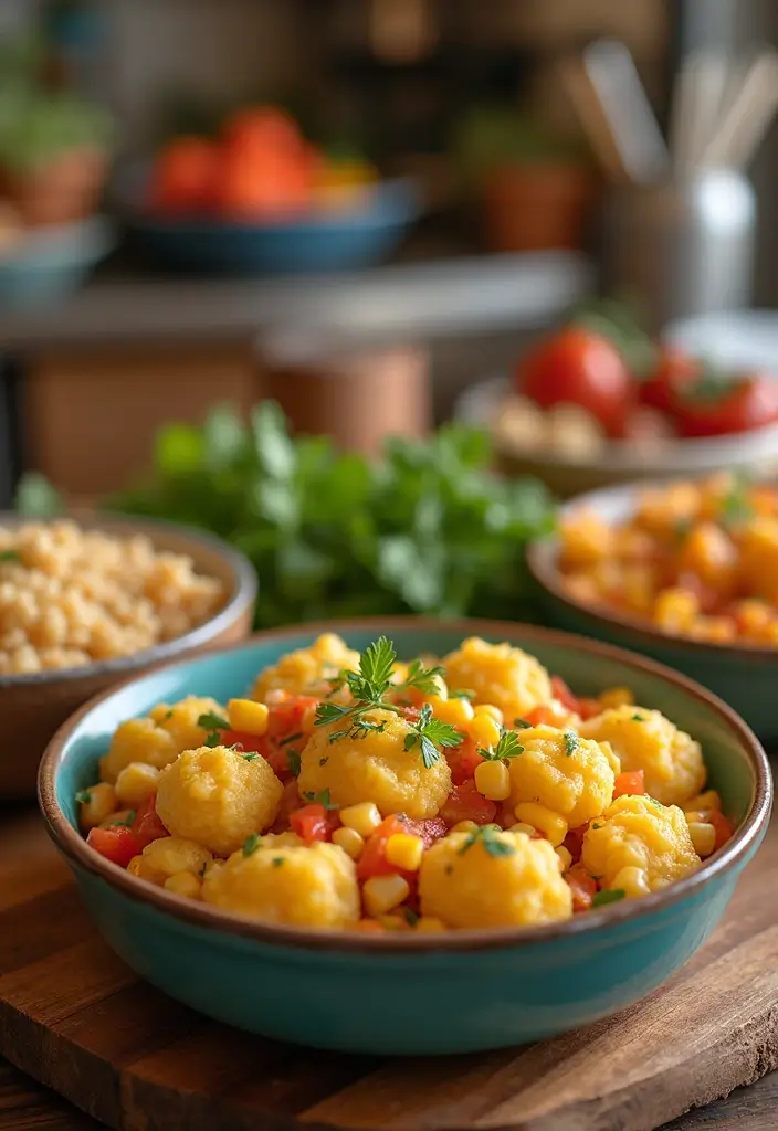 30 Vegan Chicken and Dumplings Recipes That Are Cozy & Dairy-Free - 26. Vegan Chicken and Dumplings with Sweet Corn and Bell Peppers