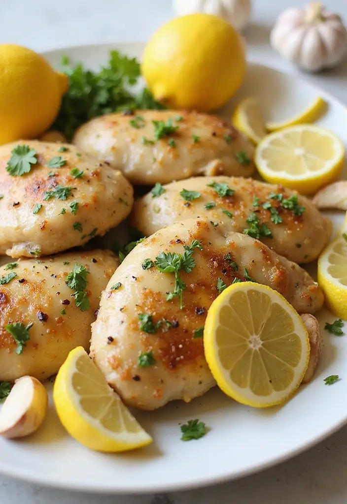 30 Zesty Italian Chicken Crockpot Recipes That Are Bright & Flavorful - 1. Zesty Lemon Garlic Chicken