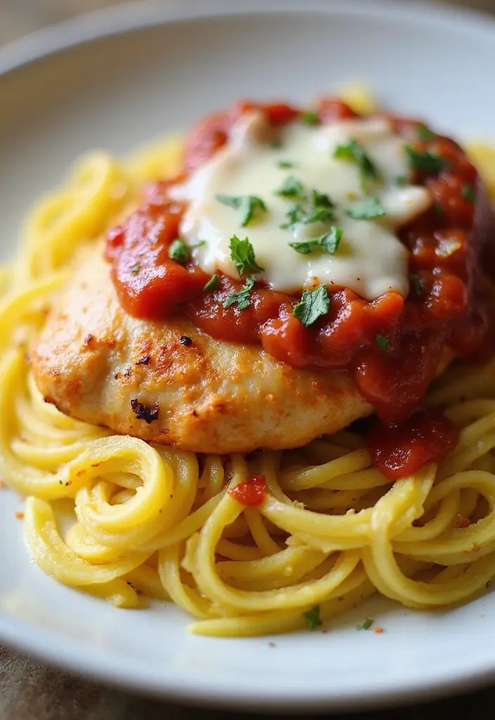 30 Zesty Italian Chicken Crockpot Recipes That Are Bright & Flavorful - 23. Spaghetti Squash Italian Chicken