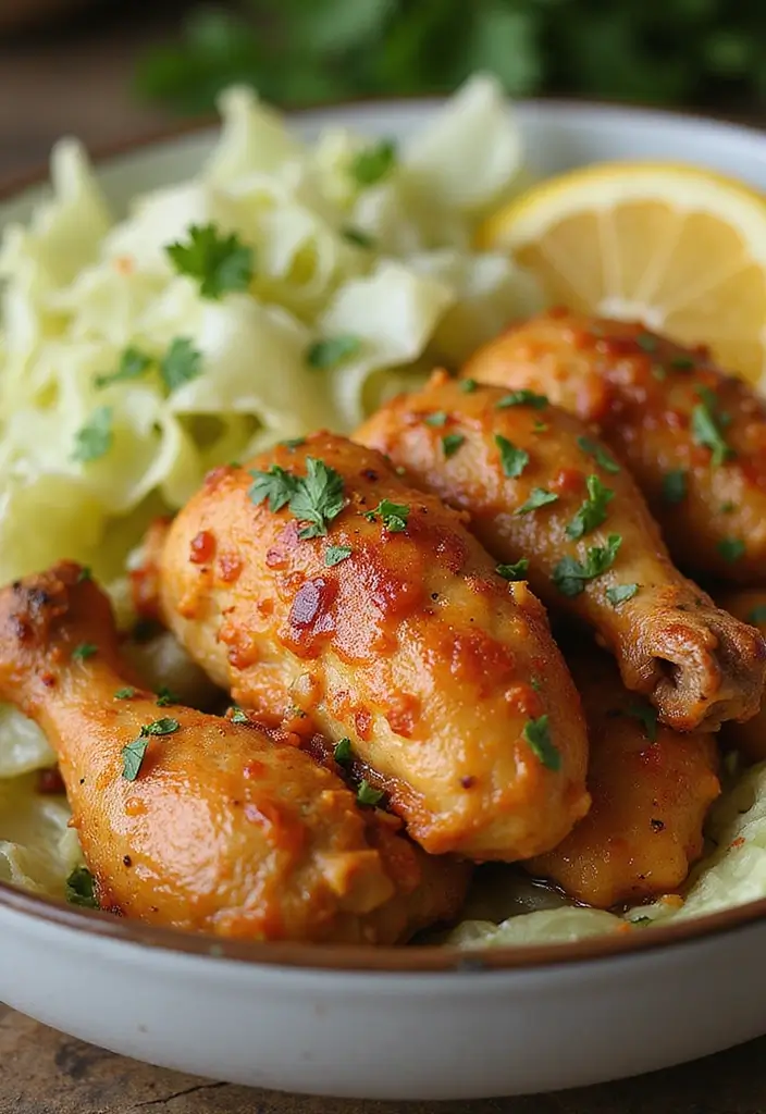 30 Zesty Italian Chicken Crockpot Recipes That Are Bright & Flavorful - 26. Zesty Chicken with Cabbage