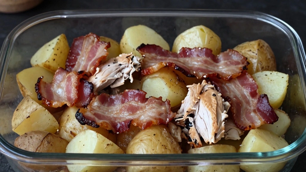 Chicken Bacon Potato Casserole Everyone Wants Seconds - Step 4: Layer Ingredients