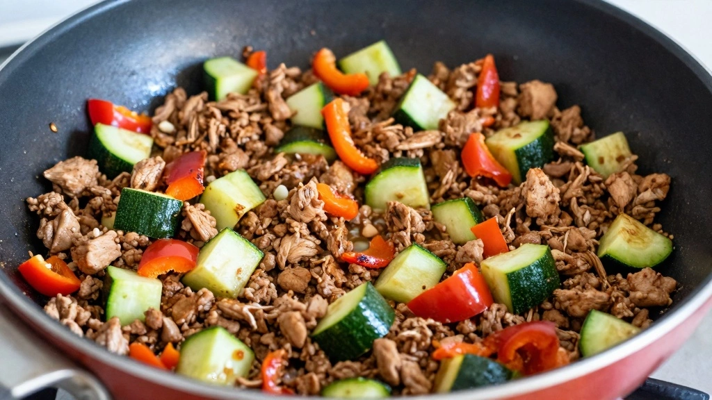 Low Carb Ground Chicken Idea When You Need Something Simple - Step 4: Add Vegetables