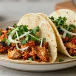 Three Ingredient Crockpot Chicken Tacos for Lazy Days