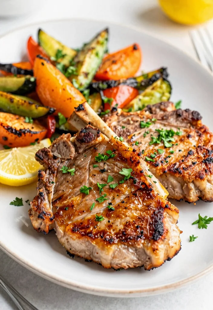 15 Bone-In Pork Chop Recipes: Tender Savory Classics - 6. Lemon-Herb Roasted Bone-In Pork Chops 1