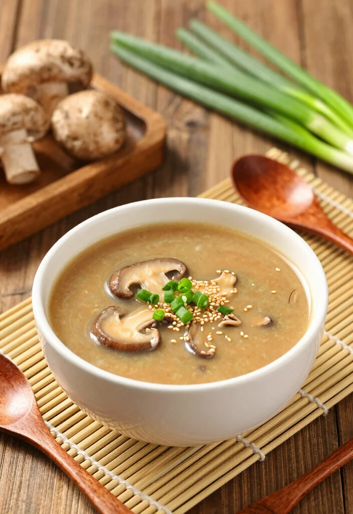 15 Cream of Mushroom Soup Recipes Cozy Comfort Bowls - 12. Miso Mushroom Soup 1