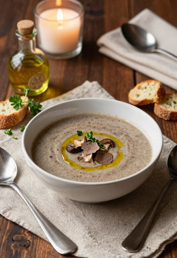 15 Cream of Mushroom Soup Recipes Cozy Comfort Bowls - 2. Savory Truffle Mushroom Soup 1