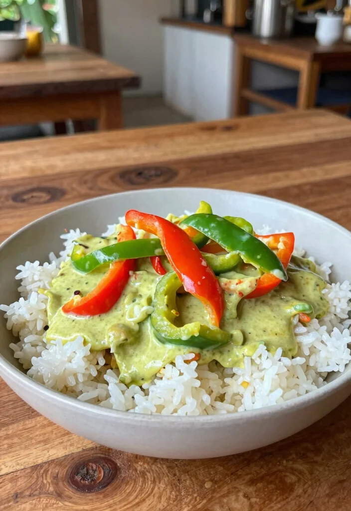 15 Green Curry Recipes Thai: Authentic Creamy Dishes 11 15 Green Curry Recipes Thai: Authentic Creamy Dishes - 10. Thai Green Curry with Bell Peppers 1