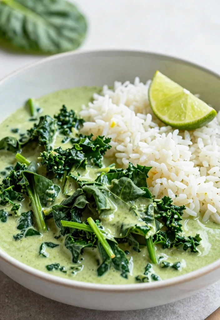 15 Green Curry Recipes Thai: Authentic Creamy Dishes 5 15 Green Curry Recipes Thai: Authentic Creamy Dishes - 4. Spinach and Kale Green Curry 1