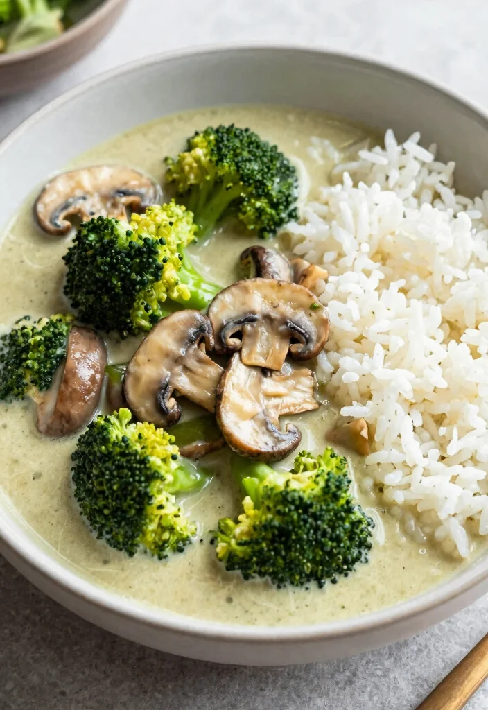 15 Green Curry Recipes Thai: Authentic Creamy Dishes 6 15 Green Curry Recipes Thai: Authentic Creamy Dishes - 5. Mushroom and Broccoli Green Curry 1