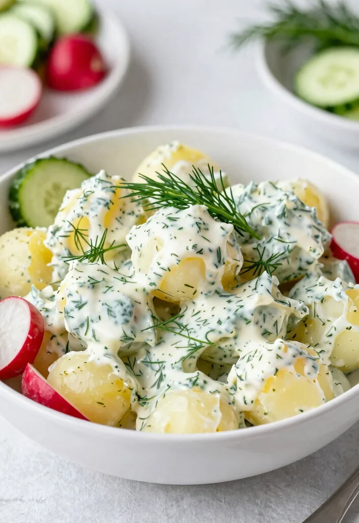 15 Grow a Garden Recipes Fresh From Your Backyard - 10. Dill Potato Salad 1