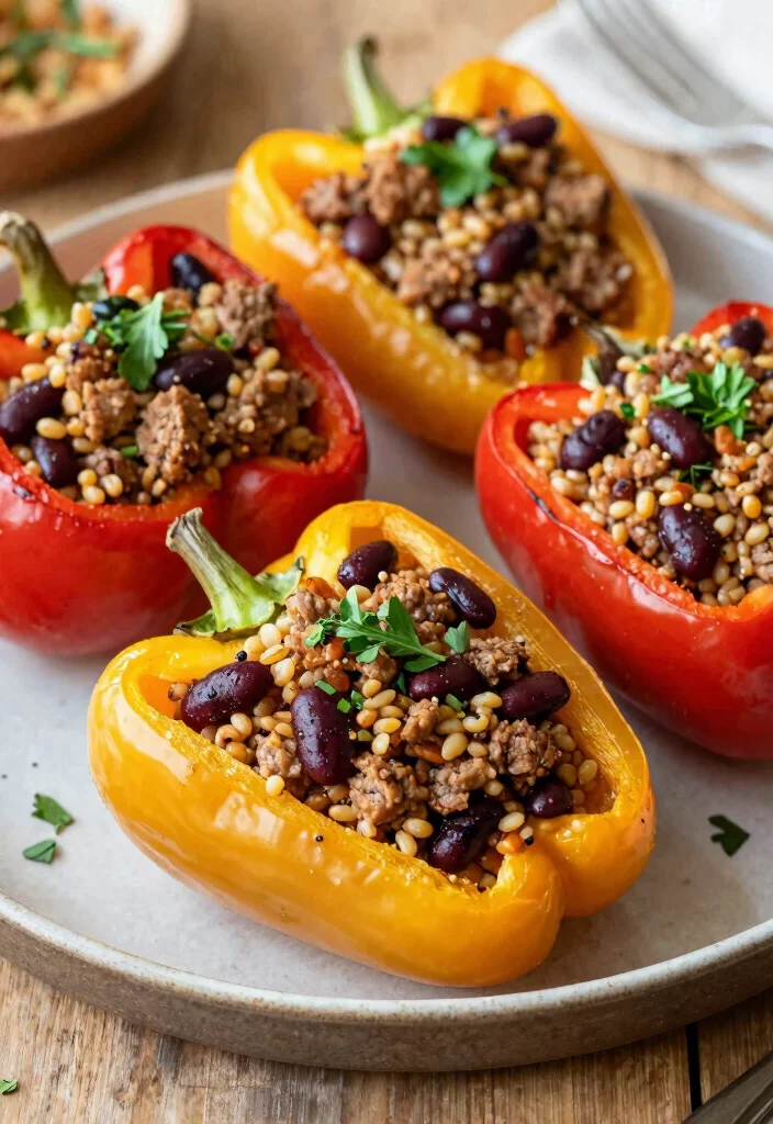 15 Stuffed Bell Pepper Recipes Hearty and Comforting - 15. Protein-Packed Stuffed Peppers 1