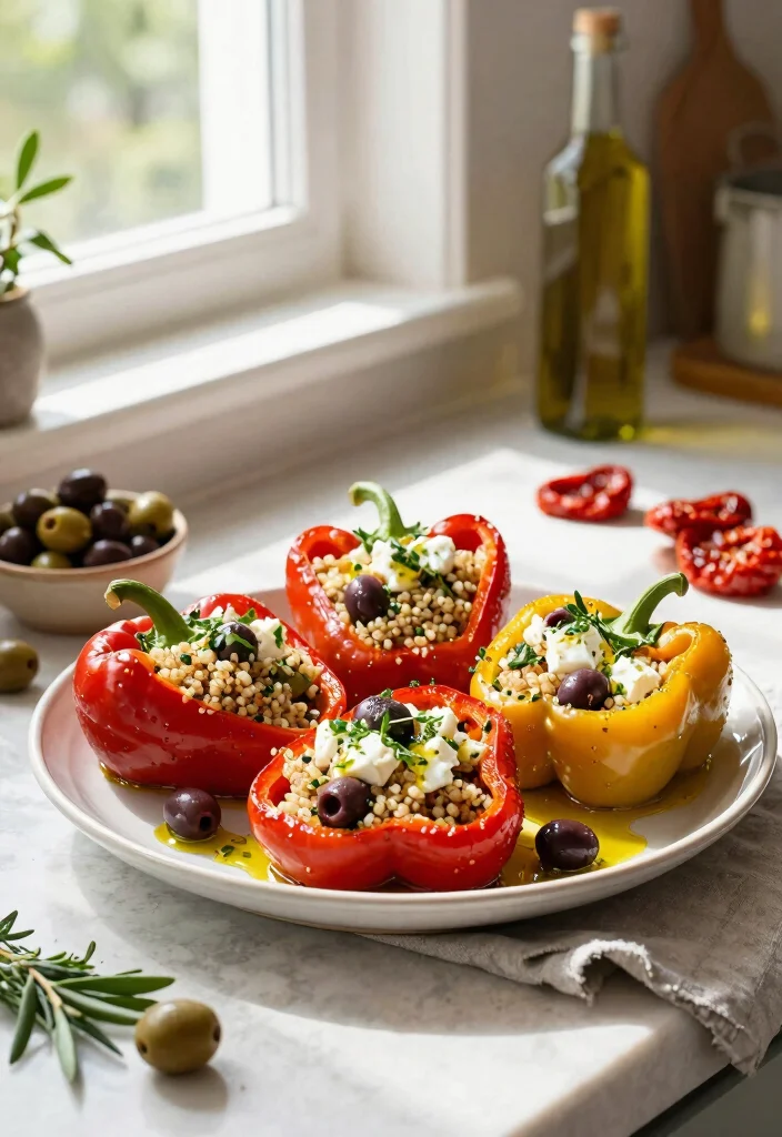 15 Stuffed Bell Pepper Recipes Hearty and Comforting - 2. Mediterranean Stuffed Peppers 1